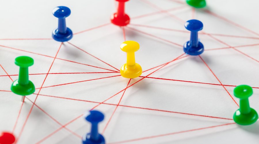Network with pins